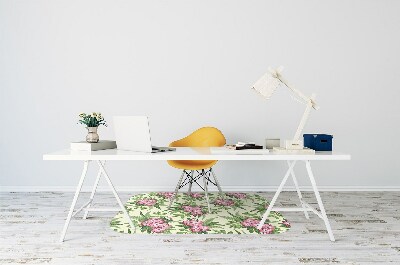 Office chair mat tropical Flowers