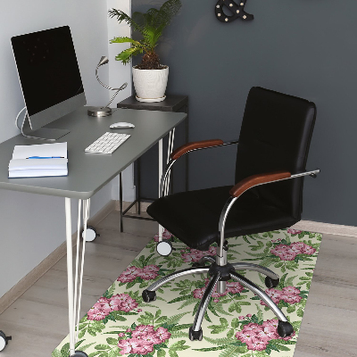 Office chair mat tropical Flowers