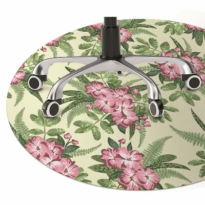 Office chair mat tropical Flowers