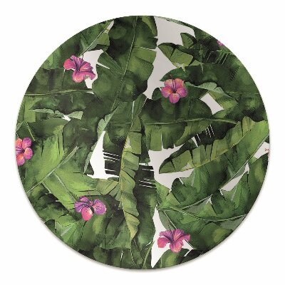 Office chair mat hibiscus