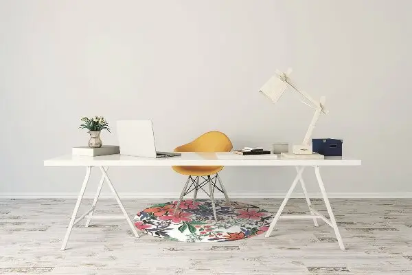 Office chair mat Colorful flowers