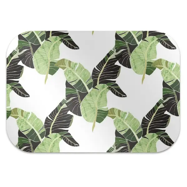 Office chair floor protector palm leaves