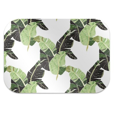 Office chair floor protector palm leaves