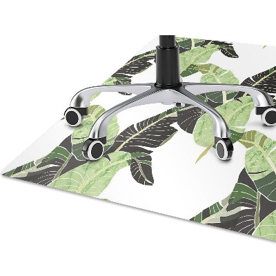 Office chair floor protector palm leaves