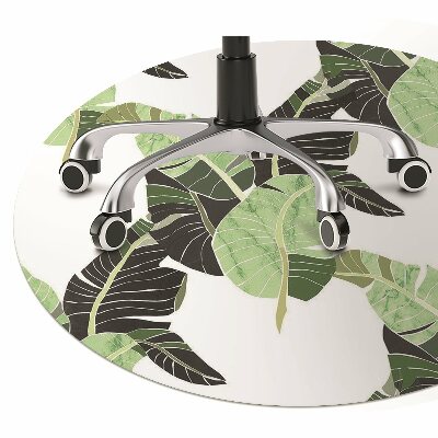 Office chair floor protector palm leaves