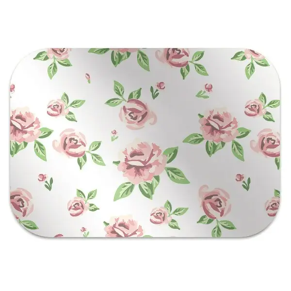Chair mat floor panels protector pastel flowers