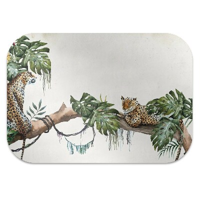 Office chair mat Cheetahs on a branch