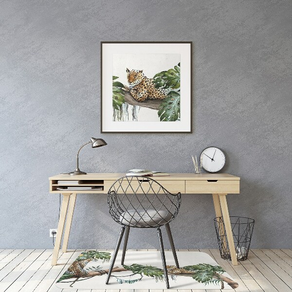 Office chair mat Cheetahs on a branch