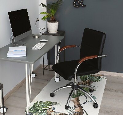 Office chair mat Cheetahs on a branch