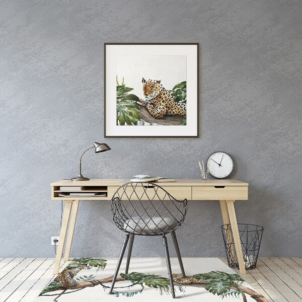 Office chair mat Cheetahs on a branch