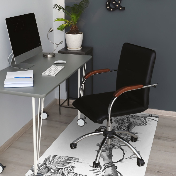 Office chair mat Cheetahs on a branch