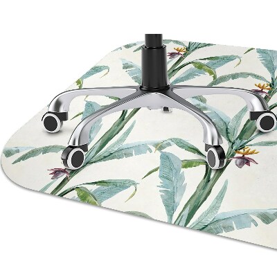 Office chair floor protector tropical plants