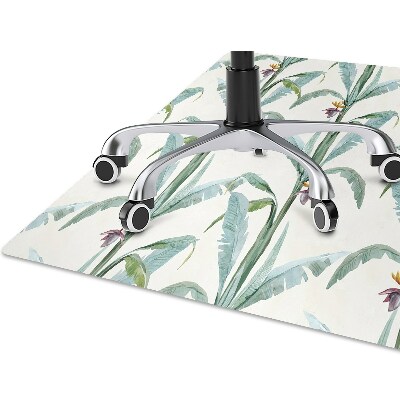 Office chair floor protector tropical plants