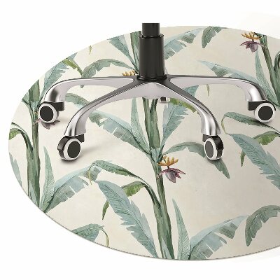 Office chair floor protector tropical plants