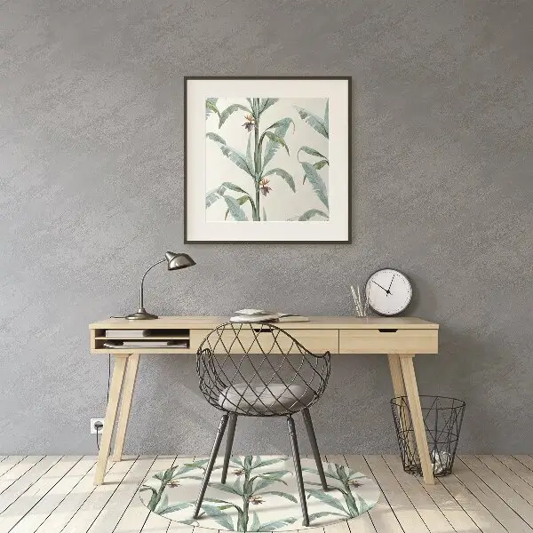 Office chair floor protector tropical plants