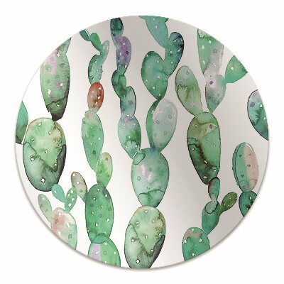 Chair mat floor panels protector cacti Watercolor