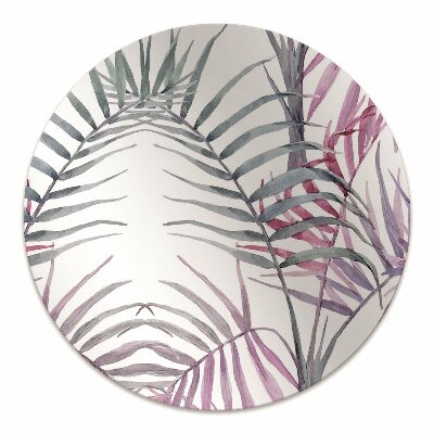 Desk chair mat pink leaves