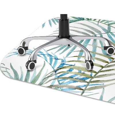 Office chair mat tropical leaves