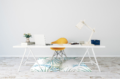 Office chair mat tropical leaves