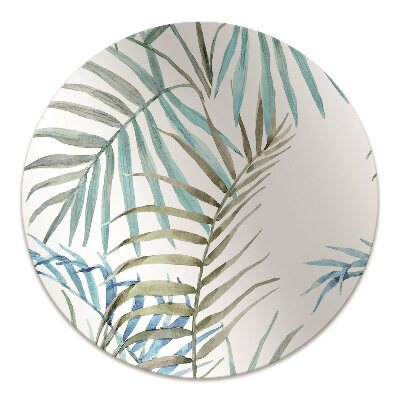 Office chair mat tropical leaves