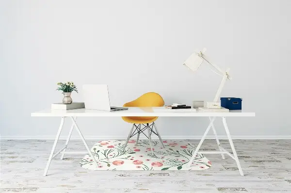 Computer chair mat Vintage poppies