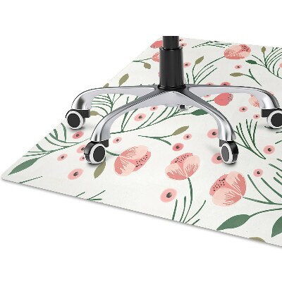 Computer chair mat Vintage poppies