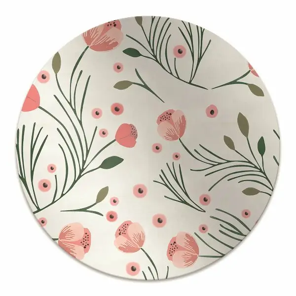 Computer chair mat Vintage poppies
