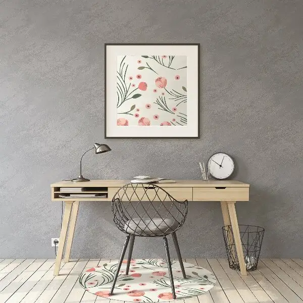 Computer chair mat Vintage poppies