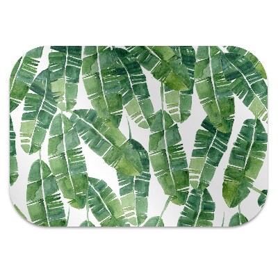 Office chair mat exotic leaves