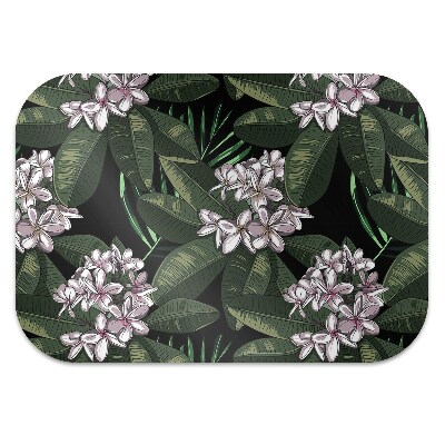 Office chair mat exotic flowers