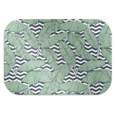 Office chair mat tropical leaves