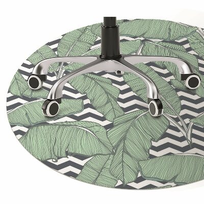 Office chair mat tropical leaves