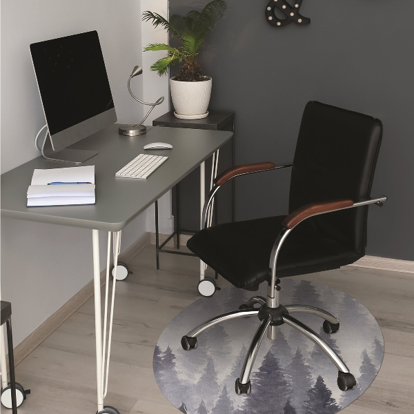 Desk chair mat forest landscape