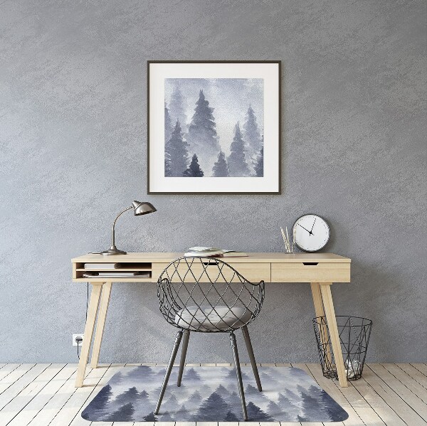Desk chair mat forest landscape