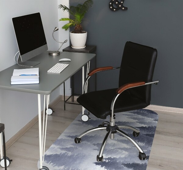 Desk chair mat forest landscape