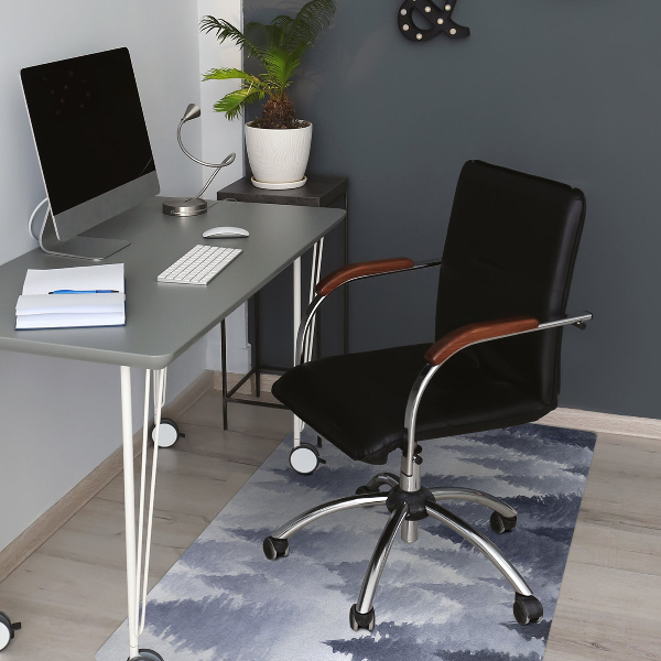 Desk chair mat forest landscape