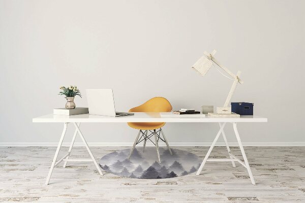 Desk chair mat forest landscape