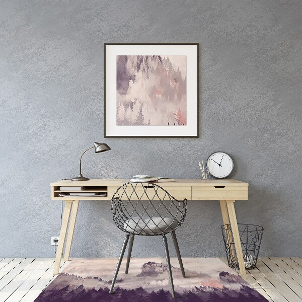 Computer chair mat Mountain forest