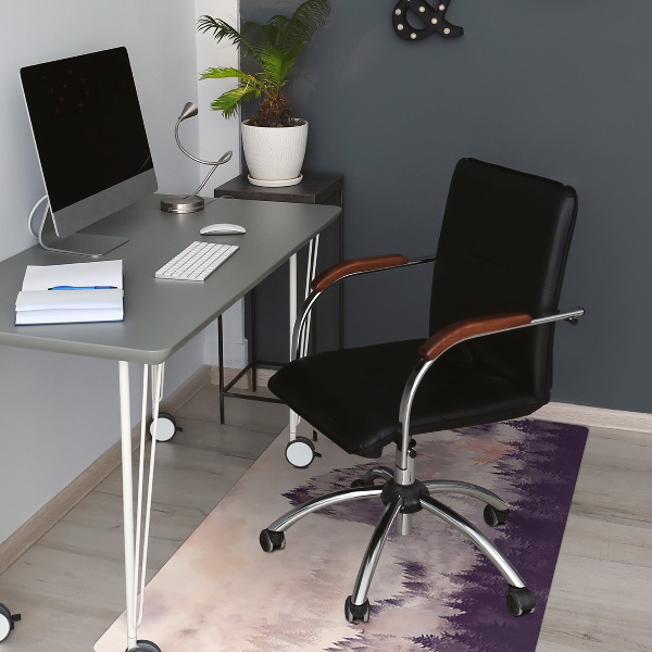 Computer chair mat Mountain forest