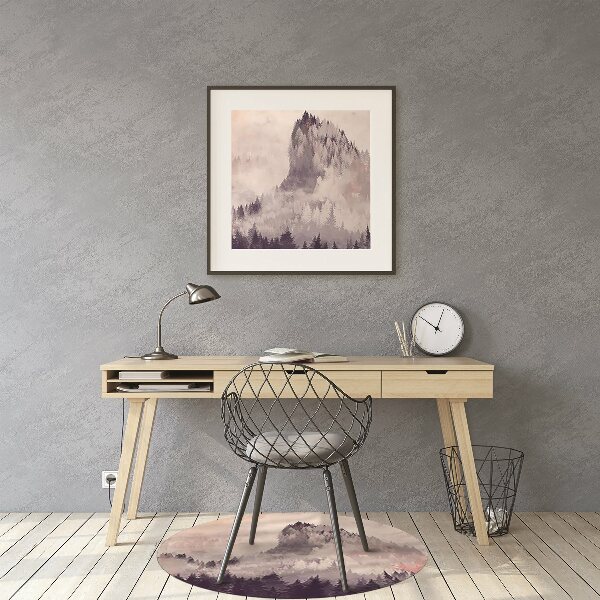 Computer chair mat Mountain forest