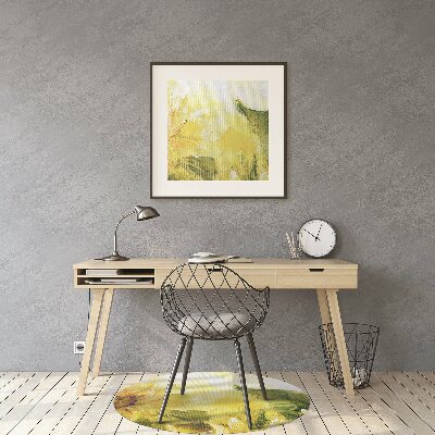 Desk chair mat Sunflowers