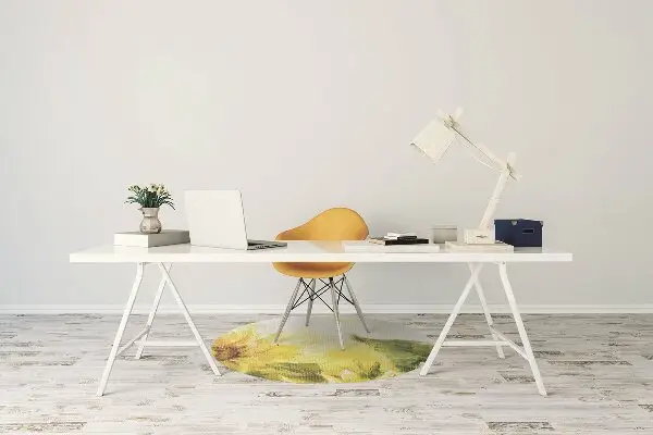 Desk chair mat Sunflowers