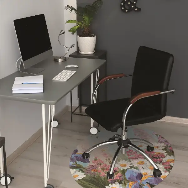 Office chair floor protector A field meadow