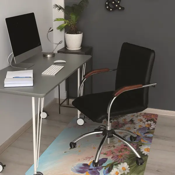 Office chair floor protector A field meadow