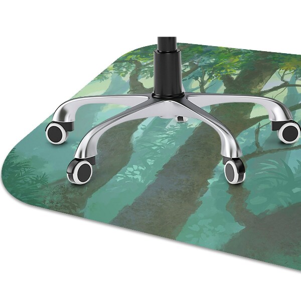 Desk chair mat dark forest