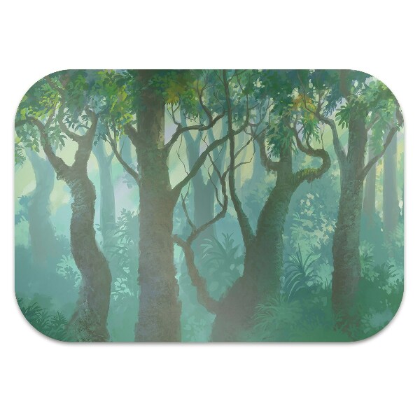 Desk chair mat dark forest