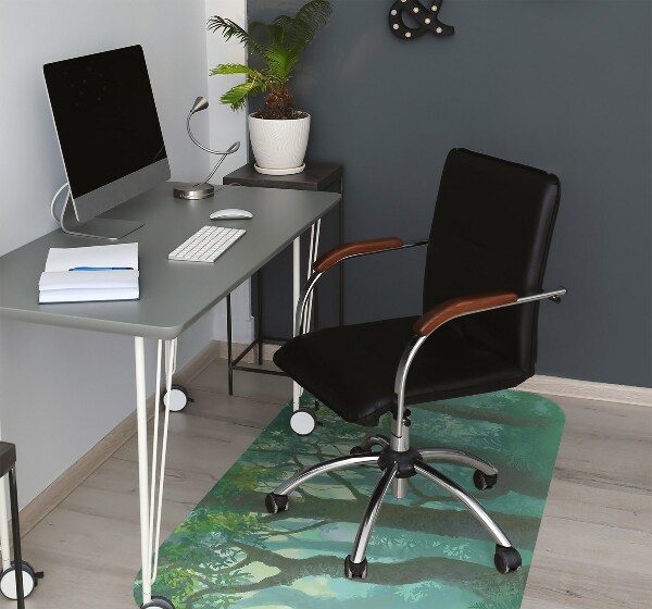 Desk chair mat dark forest