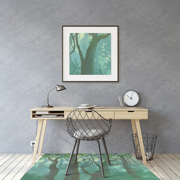 Desk chair mat dark forest