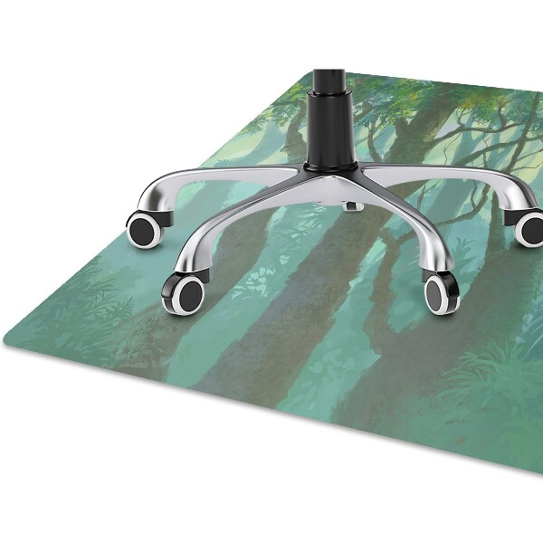Desk chair mat dark forest