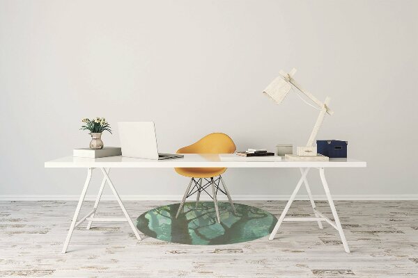 Desk chair mat dark forest